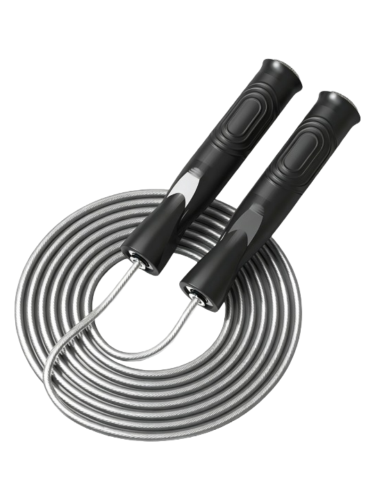 Ready Fitness Steel Wire Jump Rope – Smooth Bearings & Adjustable PVC Cable