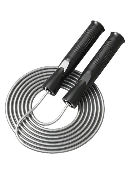 Ready Fitness Steel Wire Jump Rope – Smooth Bearings & Adjustable PVC Cable