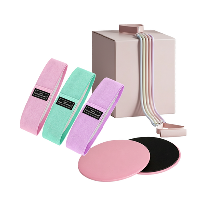 Pre‑Order –  Ready Fitness Beginner Essentials Set – Pilates Bar, Resistance Band & Core Sliders