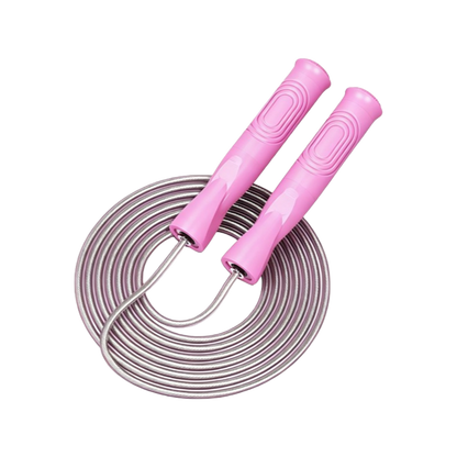 Ready Fitness Steel Wire Jump Rope – Smooth Bearings & Adjustable PVC Cable