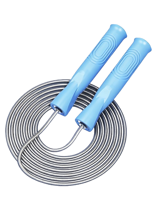 Ready Fitness Steel Wire Jump Rope – Smooth Bearings & Adjustable PVC Cable