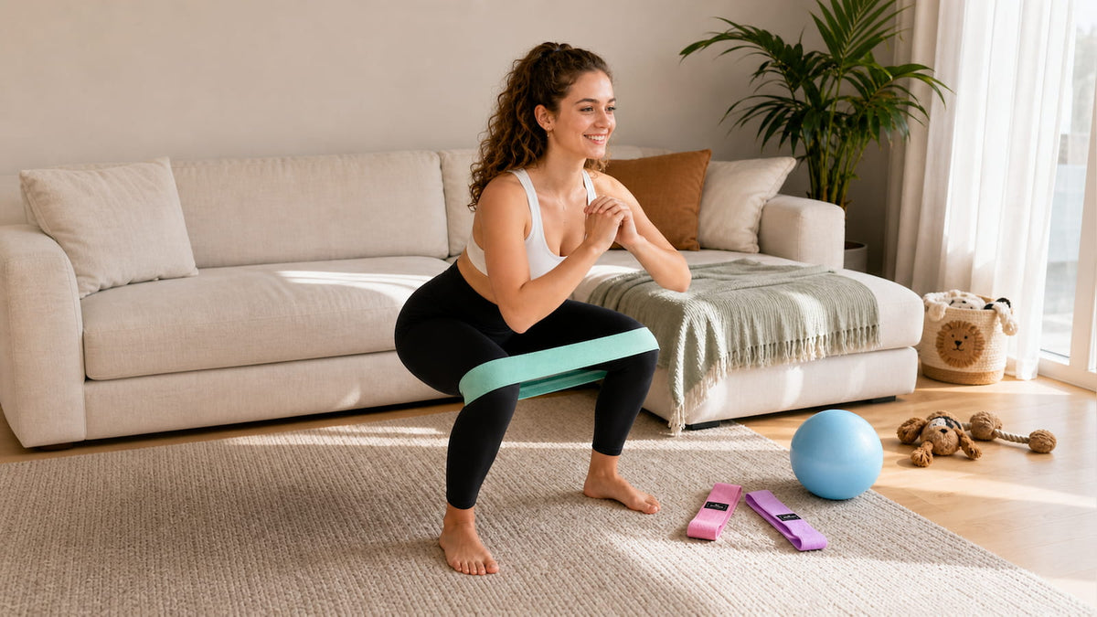 Ready Fitness Body Toning Set – Pilates Ball & Fabric Resistance Bands