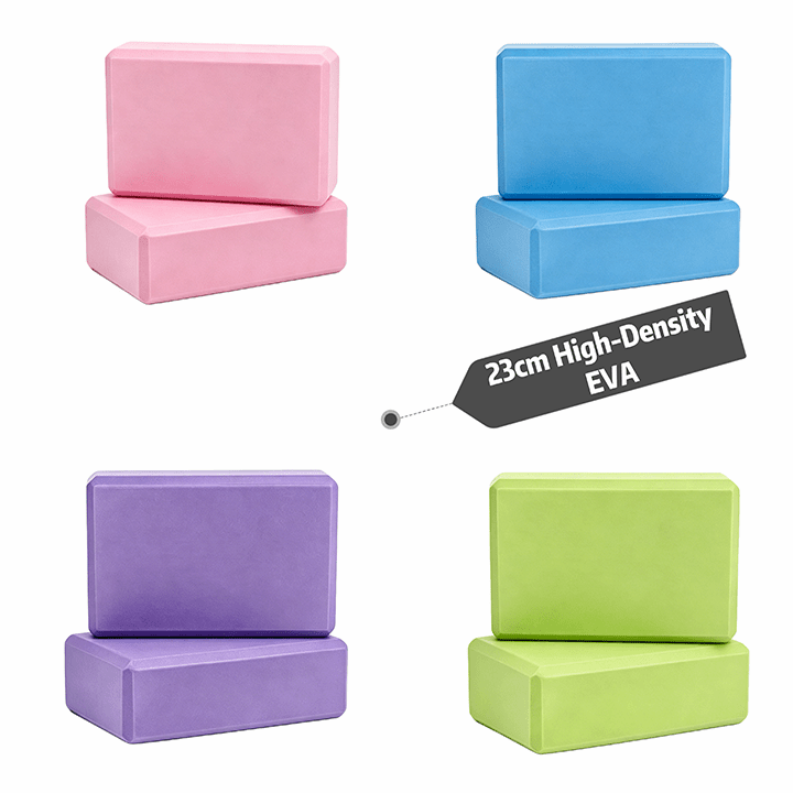 Ready Fitness EVA Yoga Block High‑Density 23cm Support Foam (2‑Pack)