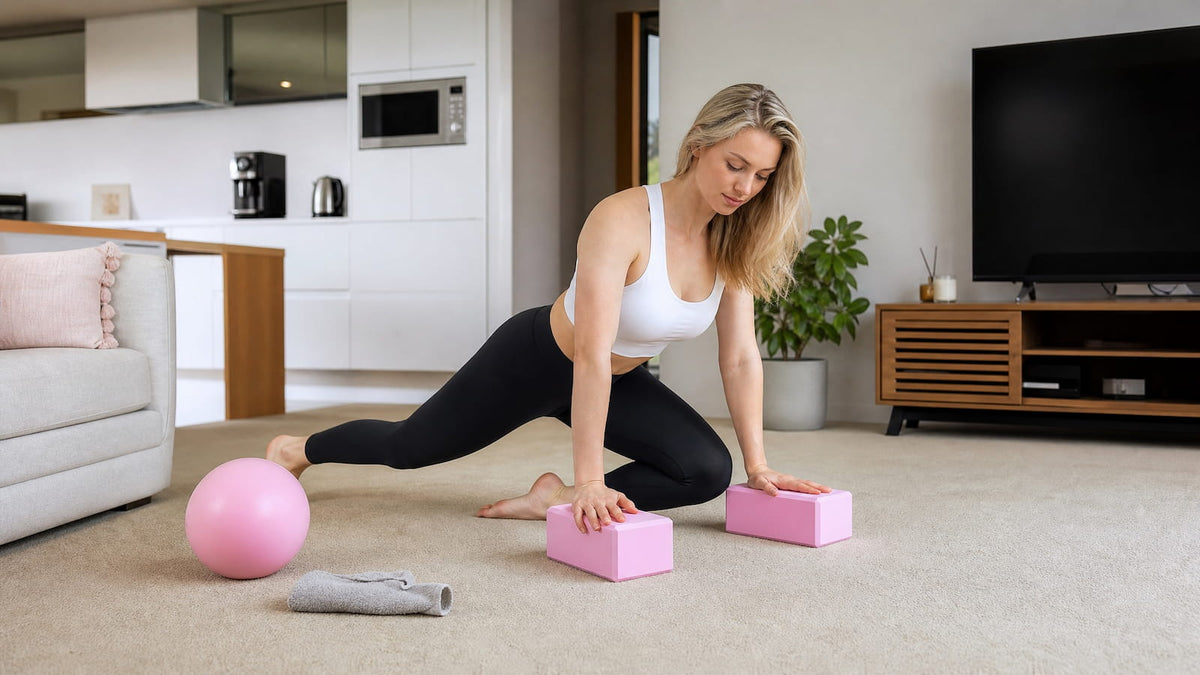 Ready Fitness Yoga Starter Set – Pilates Ball & Yoga Blocks