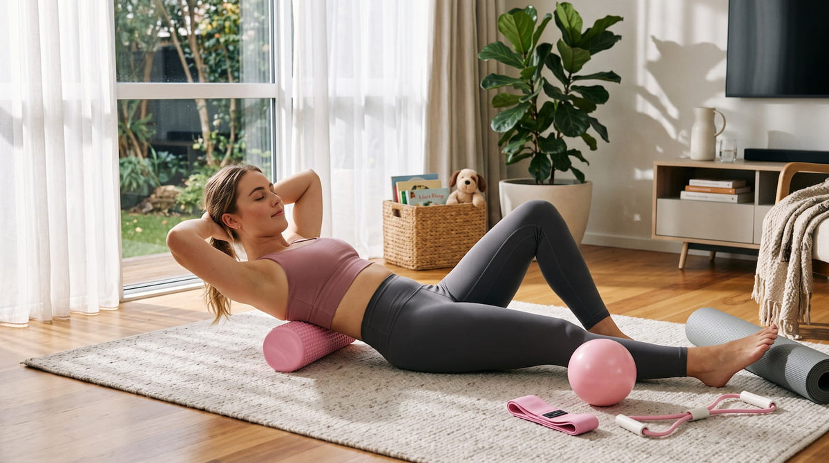 Ready Fitness Full Body Relaxation Set – Foam Roller, Pilates Ball, Hip Band & Figure‑8 Band