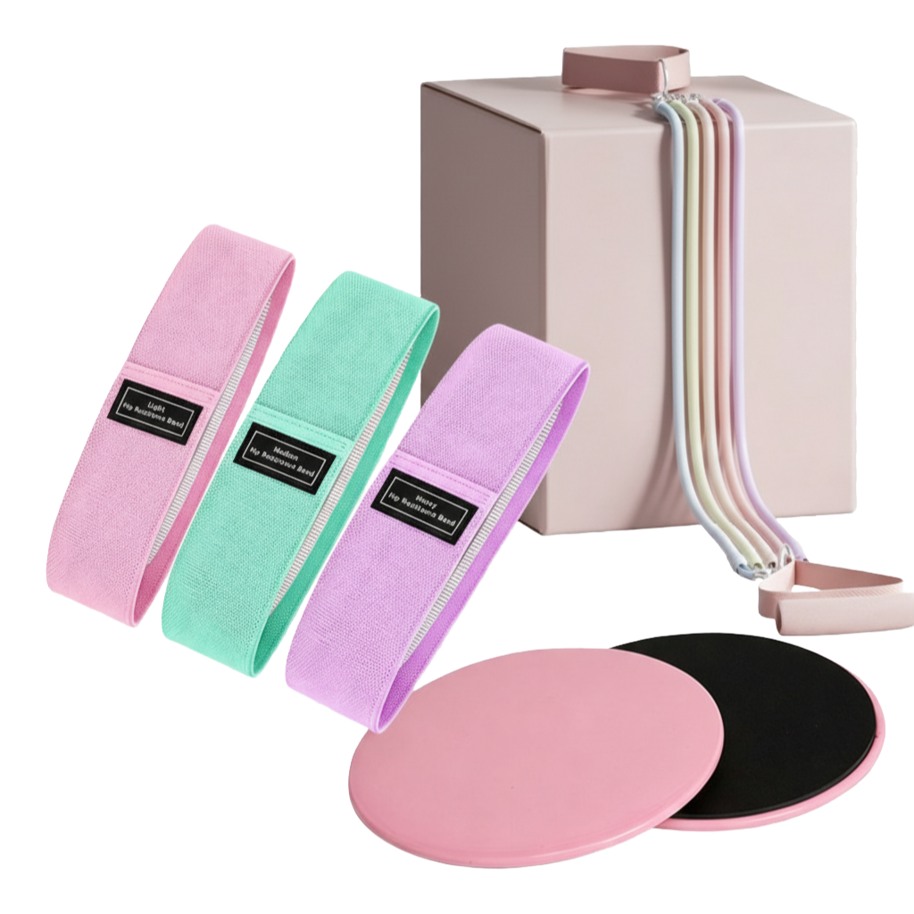 Pre‑Order –  Ready Fitness Beginner Essentials Set – Pilates Bar, Resistance Band & Core Sliders