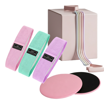 Pre‑Order –  Ready Fitness Beginner Essentials Set – Pilates Bar, Resistance Band & Core Sliders