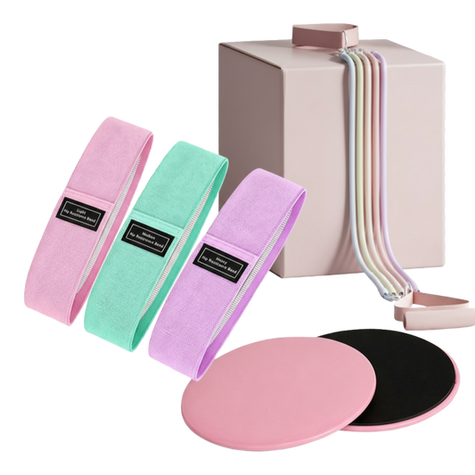 Pre‑Order –  Ready Fitness Beginner Essentials Set – Pilates Bar, Resistance Band & Core Sliders