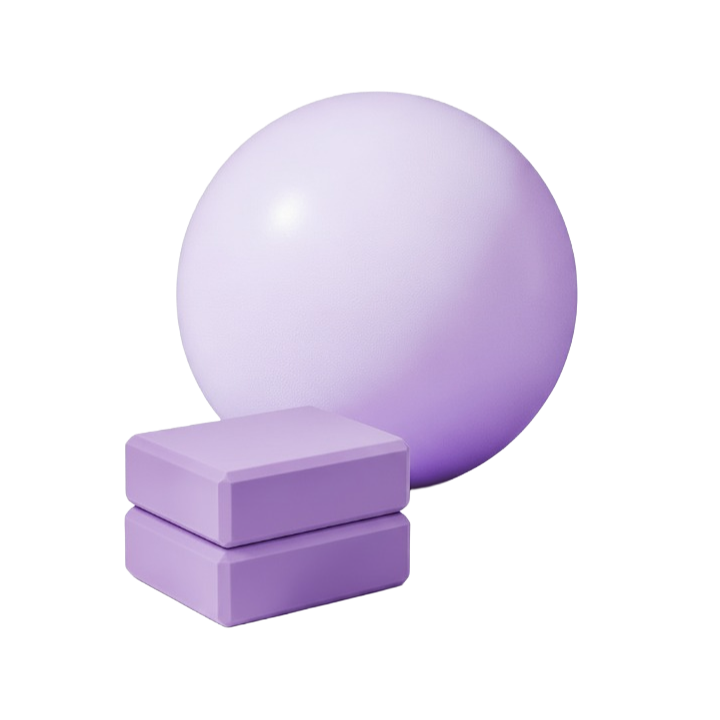 Ready Fitness Yoga Starter Set – Pilates Ball & Yoga Blocks