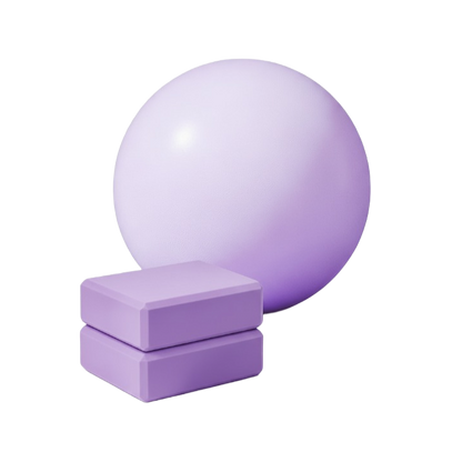 Ready Fitness Yoga Starter Set – Pilates Ball & Yoga Blocks