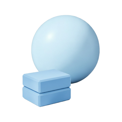 Ready Fitness Yoga Starter Set – Pilates Ball & Yoga Blocks