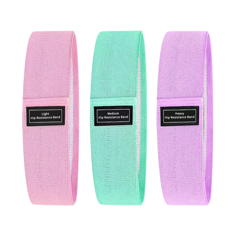 Ready Fitness Fabric Resistance Bands – 3‑Band Set (Light/Medium/Heavy)