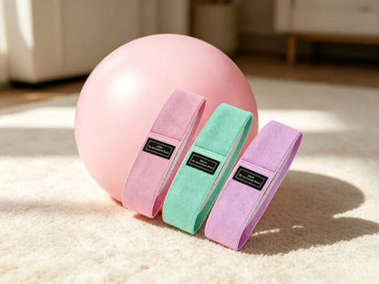 Ready Fitness Body Toning Set – Pilates Ball & Fabric Resistance Bands