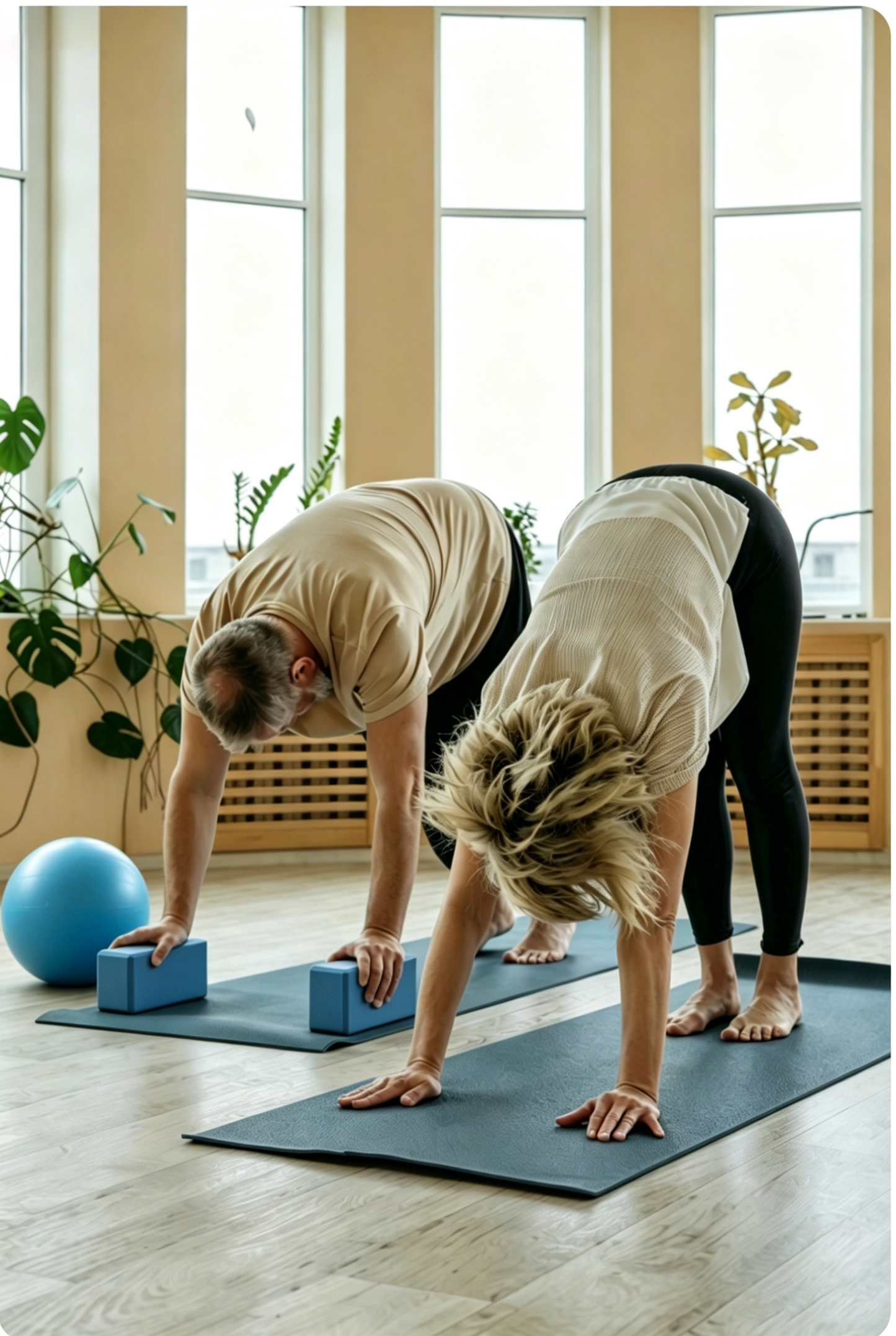 Ready Fitness Yoga Starter Set – Pilates Ball & Yoga Blocks